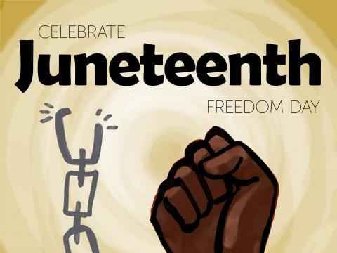 Juneteenth fist in chains